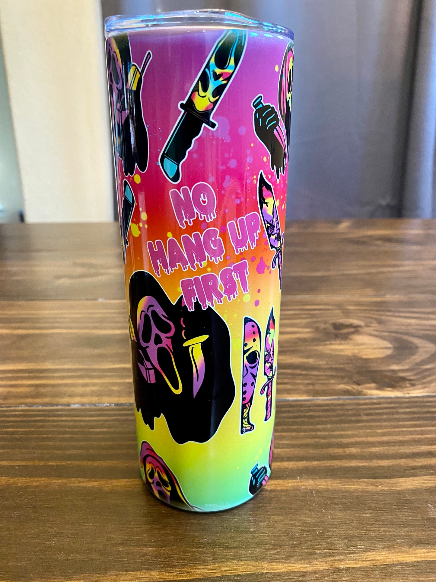 Neon Ghost Face Tumbler