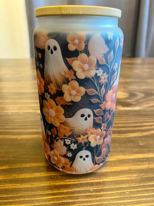 Floral Ghost Libby Glass