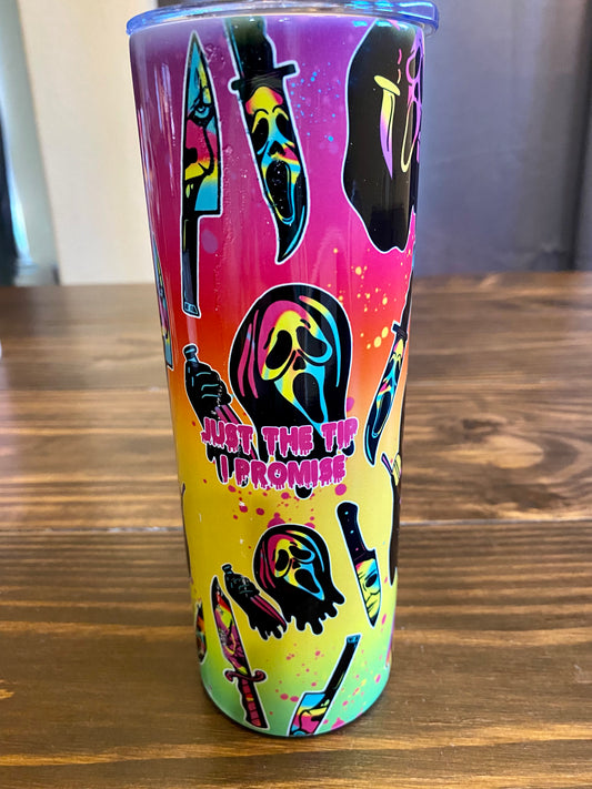 Neon Ghost Face Tumbler